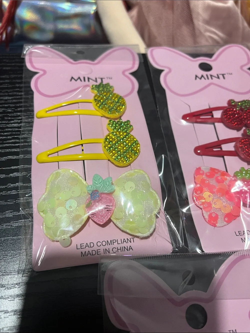 Mint Kids Hair Clips Set – Pink, Yellow, Green, Red, Purple